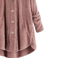 Pgeraug kaputi za žene Žene Plus Size vrhovi dugmadi sa kapuljačom labavi kardigan vuneni kaput jakne