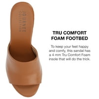 Kolekcija Journee Womens Veda Tru Comfort Foam platformu Klog Open TOE Sandale