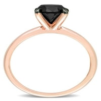 Karat T. W. Crni Dijamant 14kt zaručnički prsten od ružičastog zlata