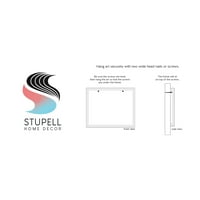 Stupell Industries Black & Brown Geometrijski oblici Sažetak Soft Search Painting Black uokviren Art Print