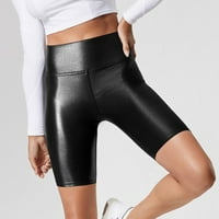 Elastična kožna četvrtina kože visoko za žene Hlače imitacijske hlače Sportske joge joga hlače harem hlače joga za žene