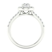 Imperial CT TDW okrugli dijamantni halo zaručnički prsten u 10k bijelo zlato