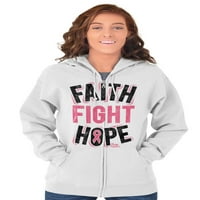 Faith Fight nada Forcer dojke Zip Hoodie Dukserice Žene Brisco Marke