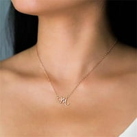 Početne ogrlice za žene djevojke Dainty ogrlica kurzivna pismo ogrlica za žene djevojke nakit