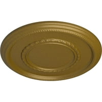 Ekena Millwork 3 8 od 1 8 P savezni užad veliki stropni medaljon, ručno oslikano zlato