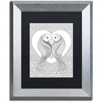 Zaštitni znak Likovna umjetnost životinje 1 Umjetnost platna Hello Angel, crni mat, srebrni okvir