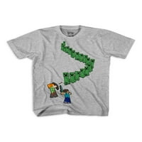 Minecraft Boys Creeper Walk Face Grafičke Majice, 2 Pakovanja, Veličine 4-18