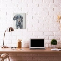 Stupell Industries slatka Njemačka doga pas kućni ljubimac akvarelna slika platnena zidna Umjetnost George