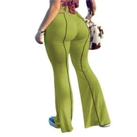 Žene visokog struka Fit Flare Bell Bottoms pantalone za jogu proširene helanke 70s Bell pantalone