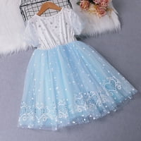 Huaangel Girls Snow Flake Heart Ispiši haljinu od pamučne princeze sa ogrtača 2-7