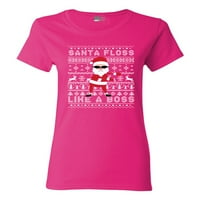 Dame Santa konac kao šef Božić Funny DT T-Shirt Tee