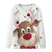 Fesfesfes pulover Shirt za muškarce Casual modni Duks okruglog vrata Božić 3d Digitalna štampa pulover