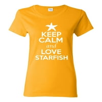 Dame Ostanite Mirni I Volite Morske Zvijezde Morske Zvijezde Ljubitelji Životinja T-Shirt Tee