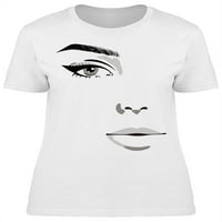 Ženska majica za portret lica - slika Shutterstock, ženska mala