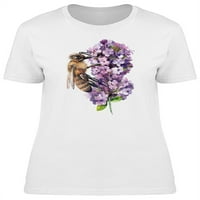Akvarel cvijeće i slatka pčelinja majica za žene-slika Shutterstock, ženski medij
