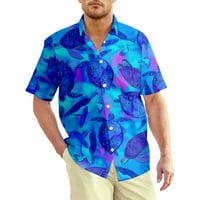Plavi okean kratki rukav, Unise tshirt 3D Print okrugli vrat kratki rukav poklon za njega muške majice
