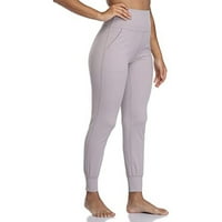 Clearance Capris za žene $7.00, Plus Size Solid Sports Yoga Athletic Gym Capris ženske lanene pantalone