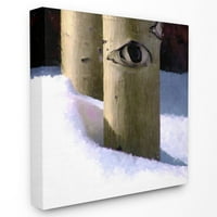 Kolekcija Dekor Stupell Home Snowy Aspen Tree Slikanje zida