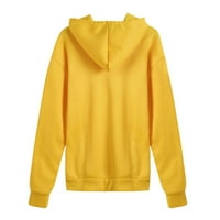 Crewneck Duks žene - Ispis pada i zimska kapuljača s dugim rukavima 50% popusta na pulover Žuti duksevi