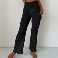 Ylioge uske pantalone za žene sa visokim strukom Lounge ravne letnje pantalone rastezljive izdubljene
