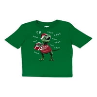 Holiday Time Boys Ekskluzivne Božićne Grafičke Majice Sa Dugim Rukavima 2-Pack, Veličine 4 - & Plus