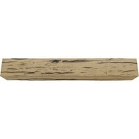 Ekena Millwork 8 W 4 H 18'L 3-Sided Riverwood Endurathane Fau drvena stropna greda, prirodni zlatni Hrast