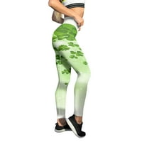 Joga hlače Ženske gamaše Pilates hlače zelena Good trkački ručak Print za joge hlače jastučiće hlače