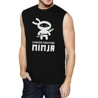Ninja Se Bori Protiv Raka Muška Vježba Tenkovi Rak Svijest Mišića Tee