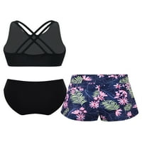 renvena deca devojke Tankini kupaći kostimi Floral čipkasti kupaći kostimi Cross Sport odjeća za plažu