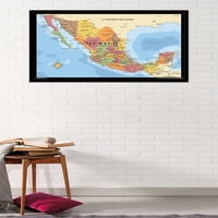 Mapa - Meksiko zidni poster, 22.375 34