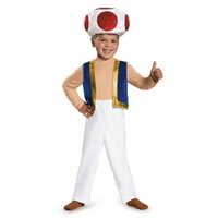 Super Mario Bros. Toddler Boys Toad Halloween kostim, 2t