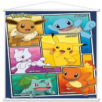 Pokémon - Zidni poster grupnog kola s magnetnim okvirom, 22.375 34