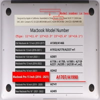 Kaishek Hard Shell pokrivač samo kompatibilan najnoviji MacBook PRO S sa dodirom ID modela: A1990 & A