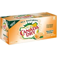 Kanada suvi sav prirodno pjenušava mandarina narandžasta seltzer voda, fl oz, brojanje