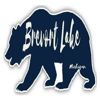 Brevort jezero Michigan Suvenir 3x frižider magnetni medvjed dizajn
