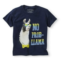 Boys ' No Problelama Llama Cotton Crew T-Shirt