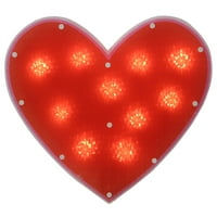 13 osvijetljeni Valentinovo svjetlucavi ukras siluete prozora crvenog srca
