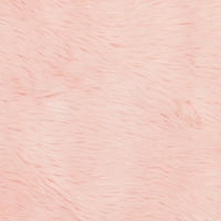 Fau ovčje kože Vesna Čvrsta plišana tepih, ružičasta, 4 '4 'okrugla