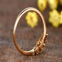 0. Carat Moissite Diamond vjenčani prsten za angažman prsten odbojnog prstena Deco cvjetni prsten sa 18K