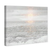 Wynwood Studio nautički i obalni zid umjetnosti platneni printira sivo more obalni pejzaži - sivo, zlato