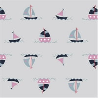 Bacati - Mali mornarski brodovi Djevojke pamučni prozračni muslinski bedni pokrivač